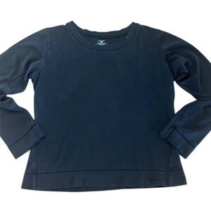 Patagonia Organic Cotton Blend Black Long Sleeve Top, Cropped Length, Size L